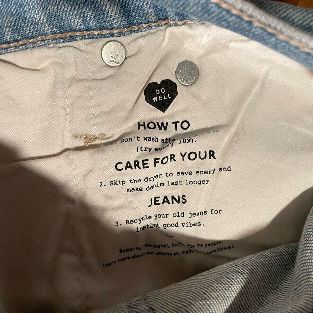 Madewell Jeans The Perfect Vintage Denim Raw Frayed Hem 5 Pocket Sz 23 New - Picture 4 of 9